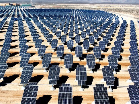 Parque solar gigante em Nevada, nos EUA